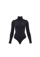 Women Black Turtle Neck Bodysuit