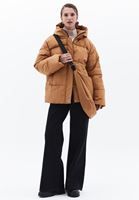 Women Brown Quilted Coat