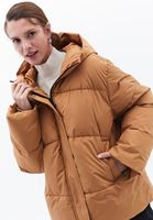 Women Brown Quilted Coat