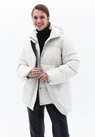 Women Cream Quilted Coat