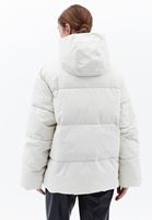 Women Cream Quilted Coat