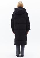 Women Black Waterproof Quilted Long Coat