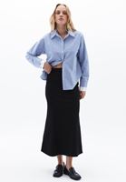 Women Black High Rise Maxi Skirt