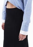 Women Black High Rise Maxi Skirt