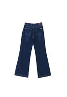 Women Navy High Rise Wide Leg Denim Pants