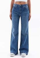 Women Blue High Rise Wide Leg Denim Pants