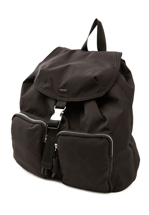 Black Backpack with Buckle Detail Online Shopping | OXXOSHOP