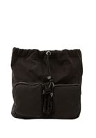 Women Black Backpack with Buckle Detail