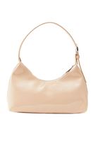 Women Beige Shoulder Bag with Buckle Detail