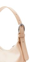 Women Beige Shoulder Bag with Buckle Detail