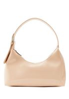 Women Beige Shoulder Bag with Buckle Detail