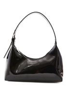 Women Black Shoulder Bag with Buckle Detail