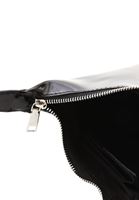 Women Black Shoulder Bag with Buckle Detail