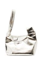 Women Silver Bag with Strap Detail