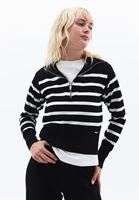 Women Mixed Polo Neck Sweater