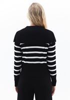 Women Mixed Polo Neck Sweater