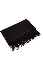 Women Black Tassled Shawl