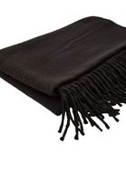 Women Black Tassled Shawl