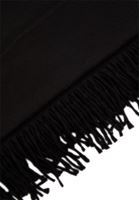 Women Black Tassled Shawl