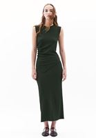 Women Green High Rise Skirt with Slit Detail