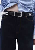 Women Black Belt with Buckle Detail