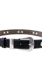 Women Black Belt with Buckle Detail