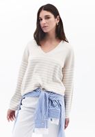 Women Mixed Soft Touch V-Neck Sweater