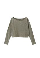 Women Green Soft Touch Boat Neck Sweater