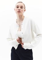 Women Cream Soft Touch Bomber Jacket