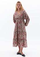 Women Mixed Double Breasted Maxi Dress