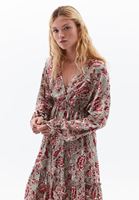 Women Mixed Double Breasted Maxi Dress