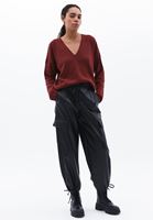 Women Bordeaux Soft Touch V-Neck Sweater