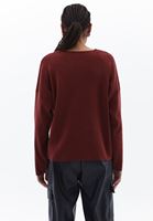 Women Bordeaux Soft Touch V-Neck Sweater