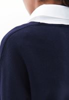 Women Navy Soft Touch V-Neck Sweater