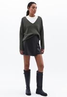 Women Green Soft Touch V-Neck Sweater