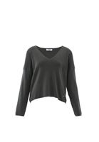 Women Green Soft Touch V-Neck Sweater