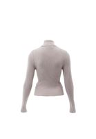 Women Beige Turtle Neck Knitwear Sweater