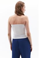 Women Cream Singlet with Tie-up Detail