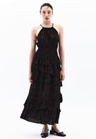 Women Mixed Ruffled Maxi Dress