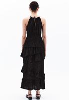 Women Mixed Ruffled Maxi Dress