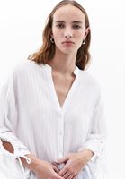 Women White Cotton Blended Oversize Shirt