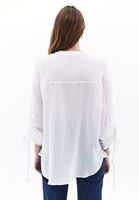 Women White Cotton Blended Oversize Shirt