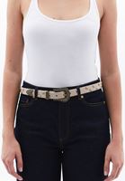 Women Beige Studded Belt