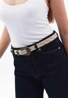 Women Beige Studded Belt