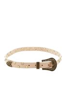 Women Beige Studded Belt