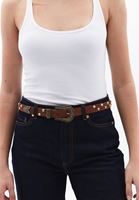 Women Brown Studded Belt