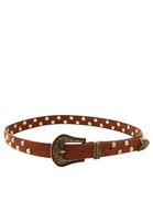 Women Brown Studded Belt