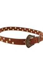 Women Brown Studded Belt