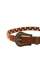 Women Brown Studded Belt