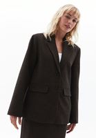 Women Mixed Wool Blended Oversize Blazer